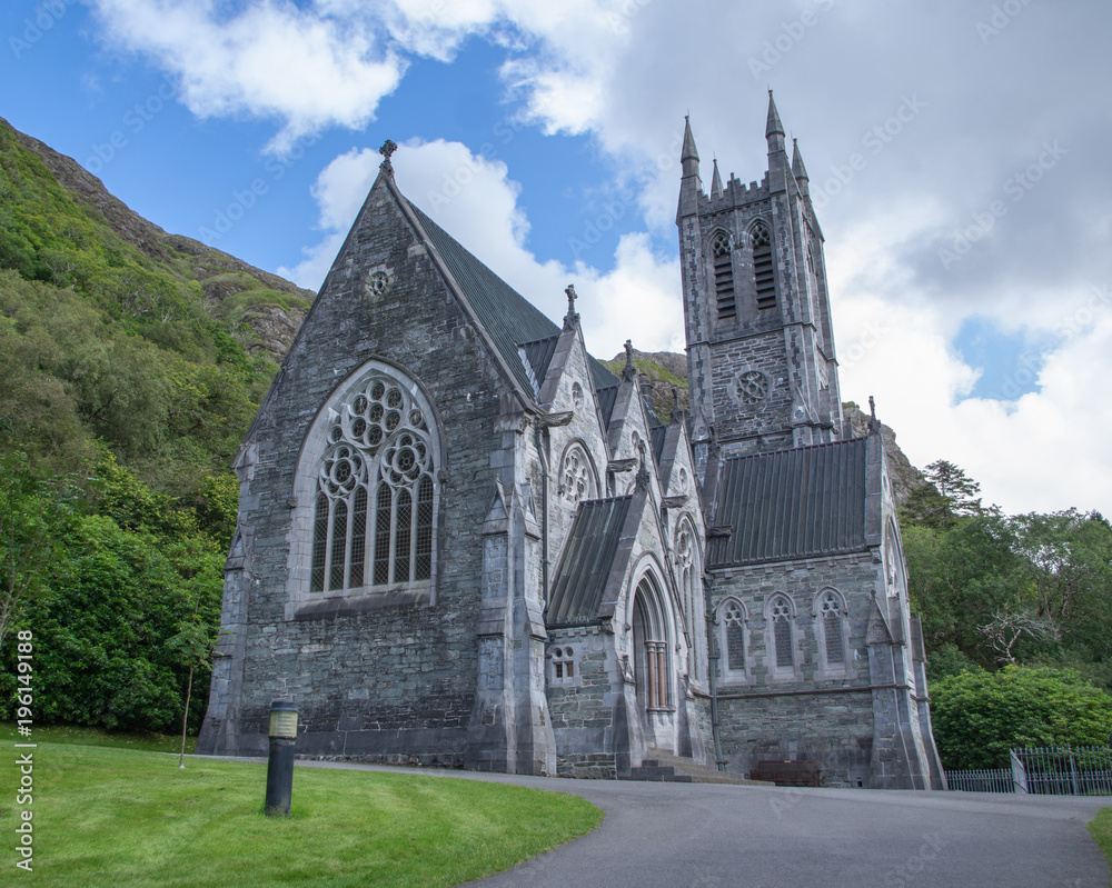 The Gothic Church at Kylemore Abbey, Connermara, County Galaway, Ireland