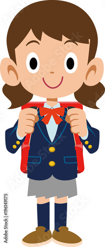 入学式の女子小学生

