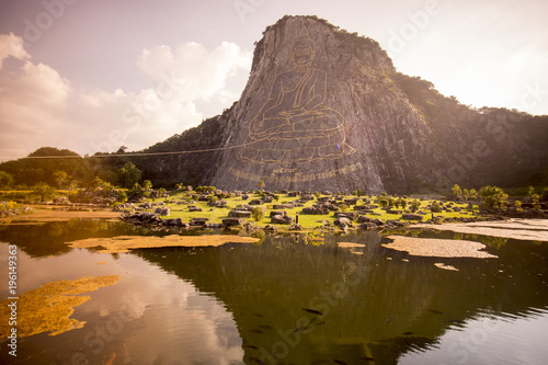 THAILAND PATTAYA BUDDHA CLIFF KHAO CHEE CHAN photo