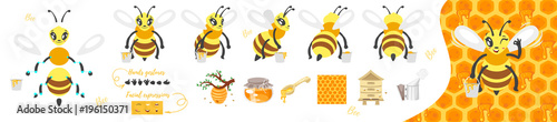 bee cute character for animation