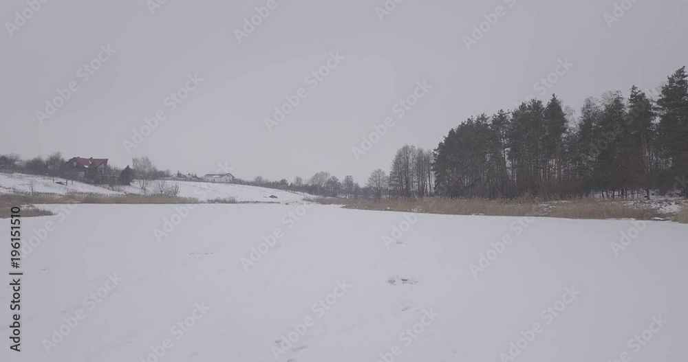 lake in the snow 4K lake in the snow 4K