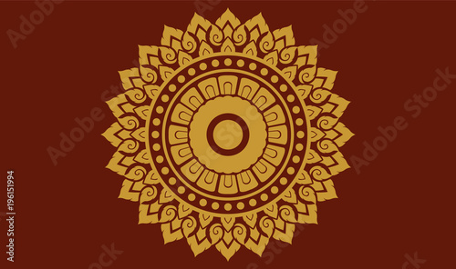 Auburn Thai ancient pattern. vintage thai traditional on auburn background ,Thailand art background