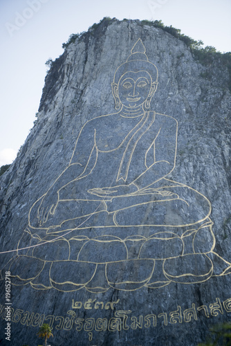 THAILAND PATTAYA BUDDHA CLIFF KHAO CHEE CHAN photo