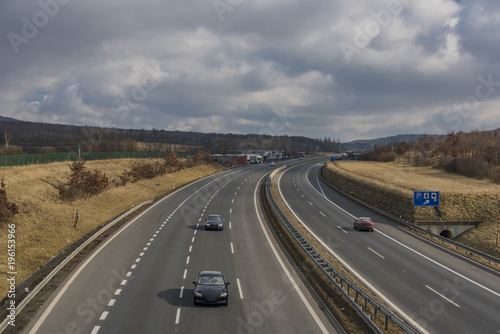 Highway D8 near Usti nad Labem city