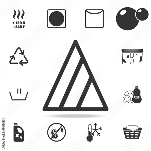 bleach only with oxygen bleaches icon. Detailed set of laundry icons. Premium quality graphic design. One of the collection icons for websites, web design, mobile app