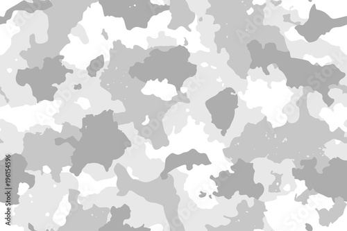 Camouflage seamless pattern. Trendy winter camo, repeat print. Vector illustration. photo