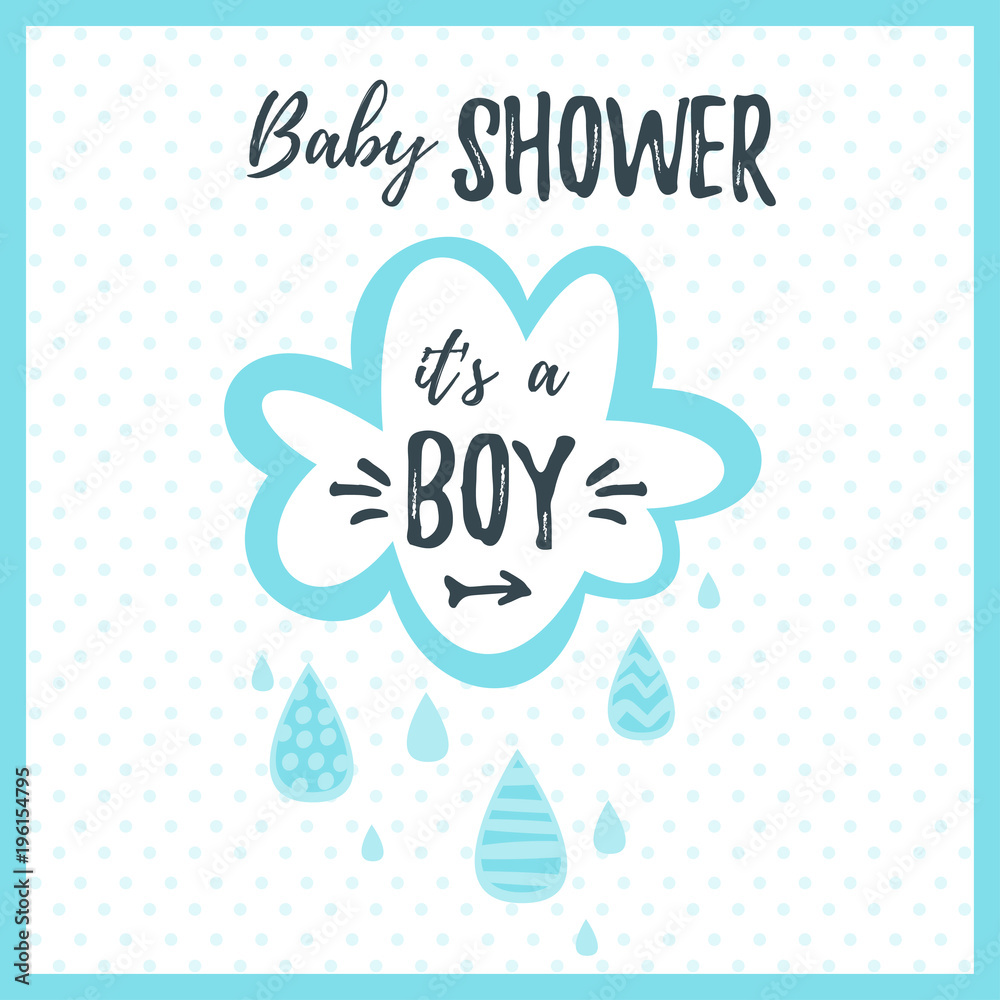 Baby boy shower invitation