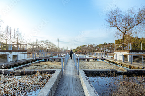 View of the Seonyudo Park in Seoul, South Korea © yooranpark