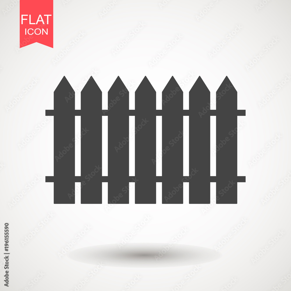 fence icon on white background. Vector illustration fence icon on white background. Vector illustration