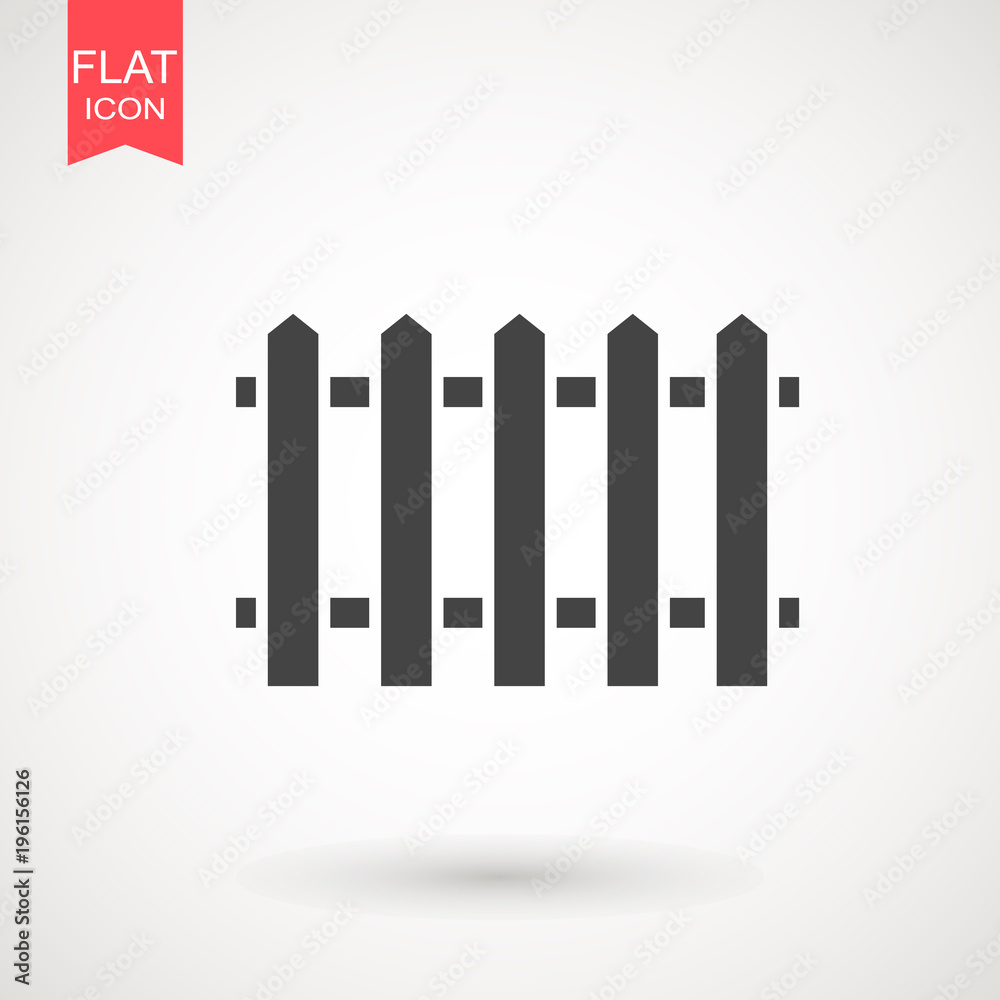 fence icon on white background. Vector illustration fence icon on white background. Vector illustration