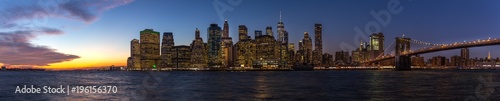 Panorama - New York City Skyline im Sonnenuntergang - High Resolution