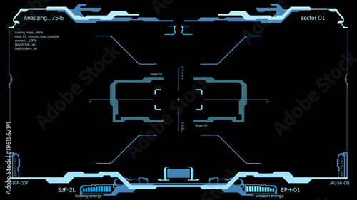 The interface of the future. HUD interface.