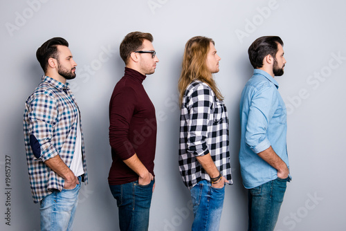 Photos Macho stubble multi-national community proud respect handsome spunky concept