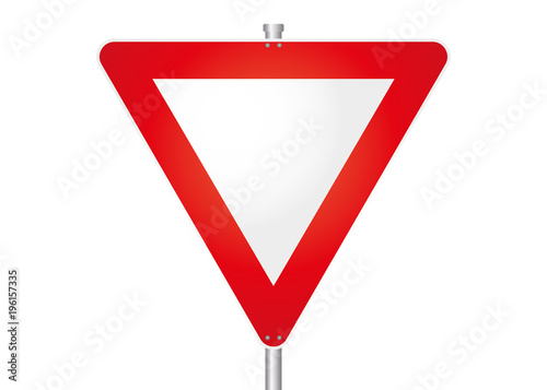 Straßenschild - Vorfahrt gewähren
