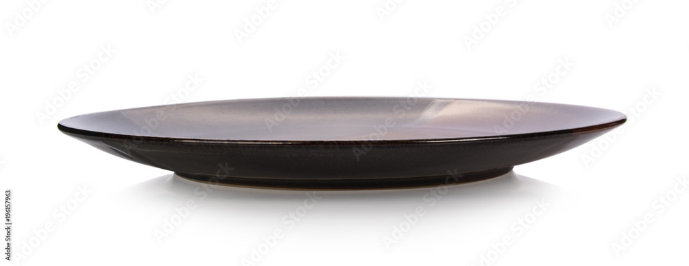 ceramic plate on white background