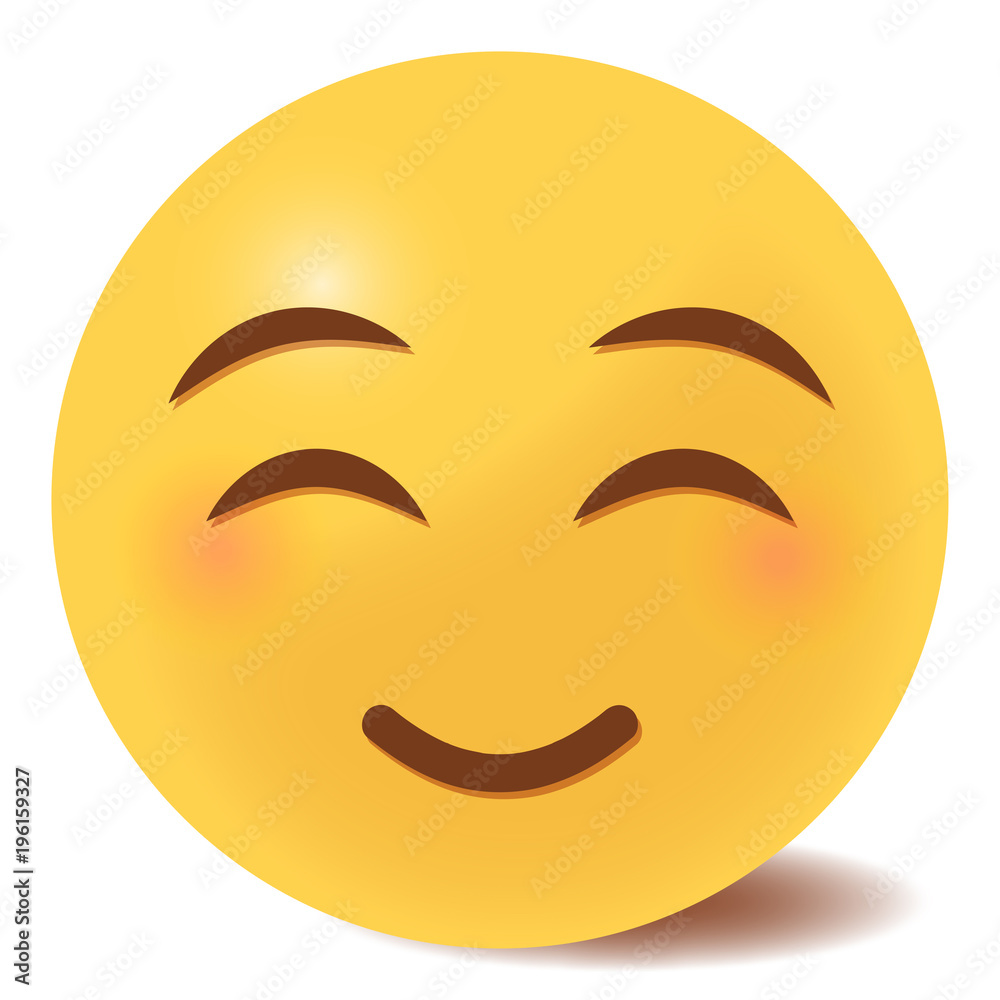 Emoji glücklich - 3D vector de Stock | Adobe Stock