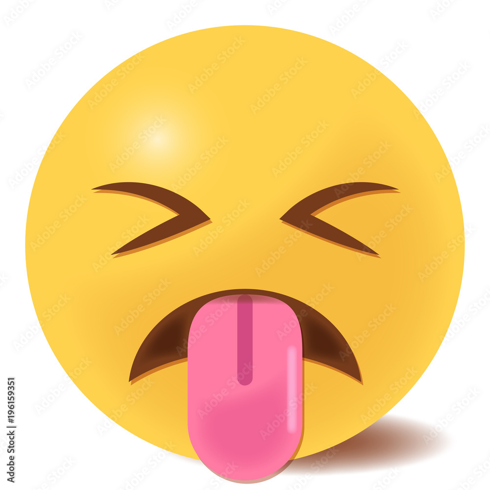 Fototapeta premium Emoji angewidert - 3D