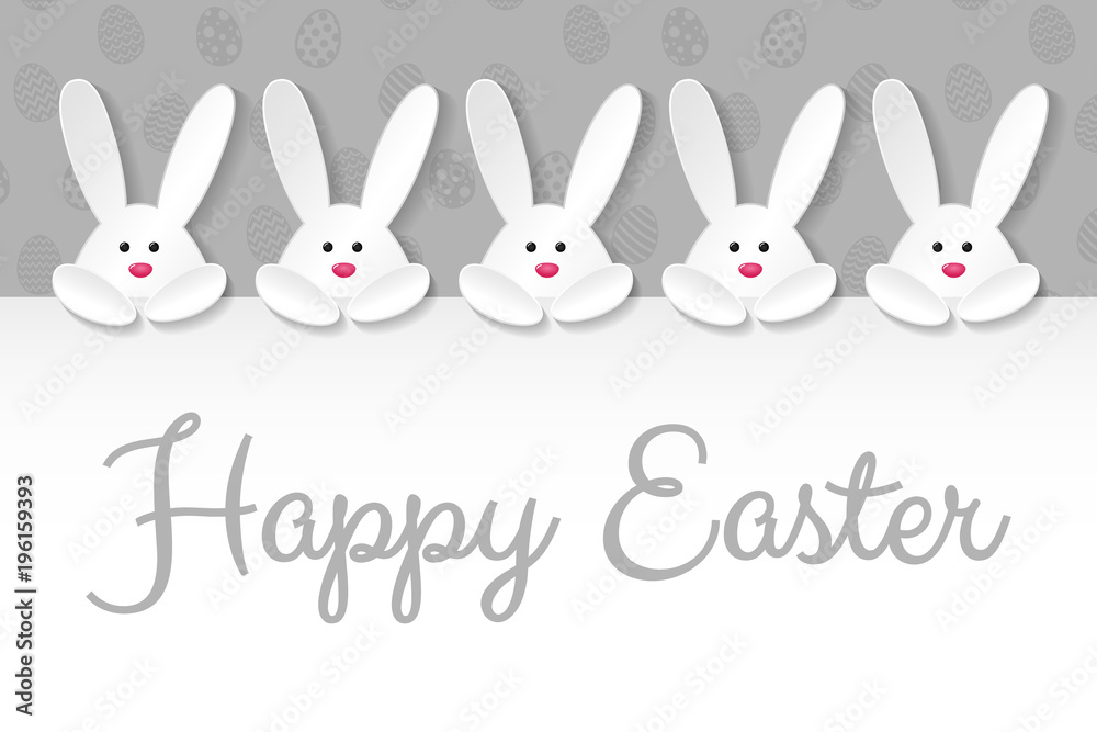 Easter bunny on background with eggs and wishes. Vector. Easter bunny on background with eggs and wishes. Vector.