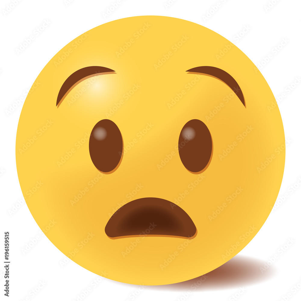 staunendes Emoticon - 3D