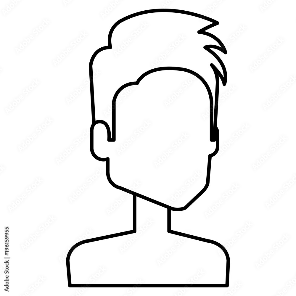 young man shirtless avatar character vector illustration design young man shirtless avatar character vector illustration design
