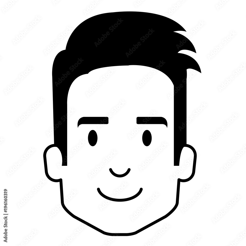 young man head avatar character vector illustration design young man head avatar character vector illustration design