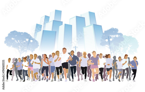 Running people