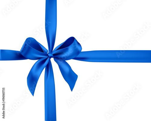 Blue ribbon isolated
