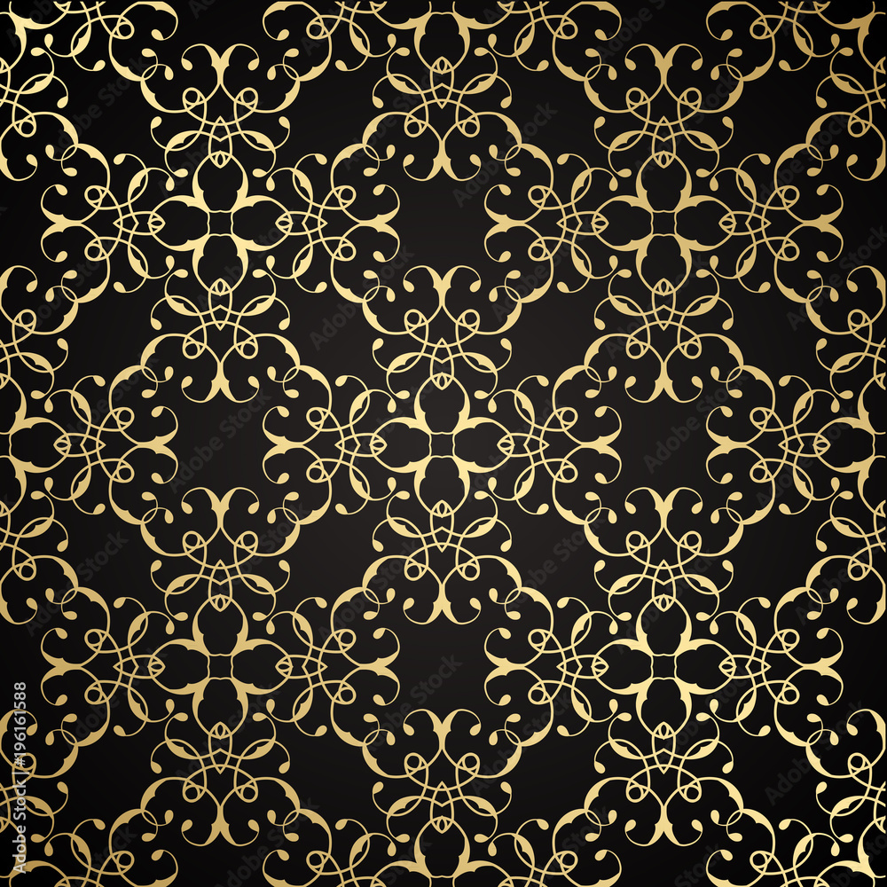 Fototapeta premium Floral seamless vector vintage pattern. Luxury royal design