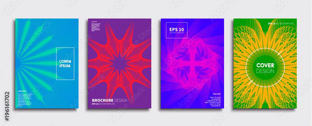 Vector cover designs. Future Poster template. Smartphone modern background set.