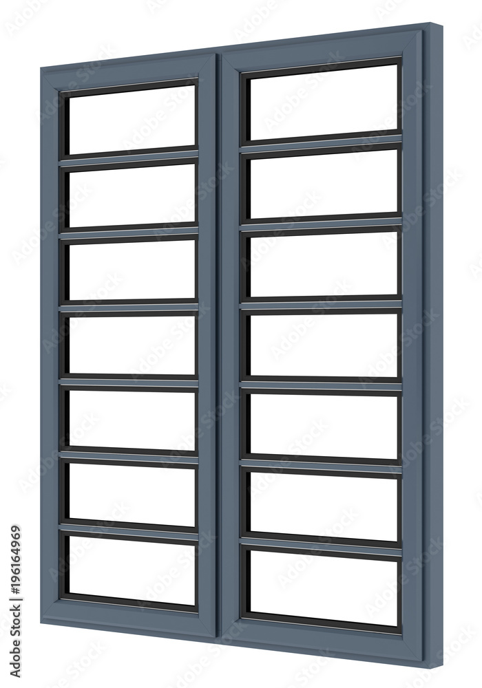 metallic window isolated on white background metallic window isolated on white background