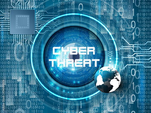 Cyber threat theme abstract background