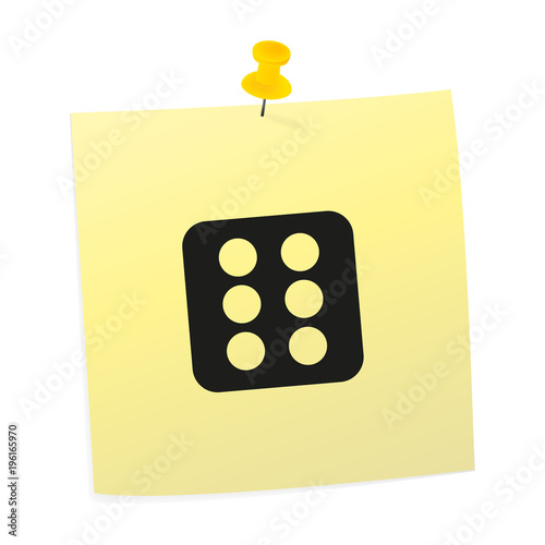 Notizzettel gelb - Glücksspiel