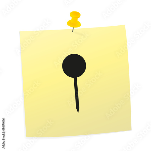 Notizzettel gelb - Pin