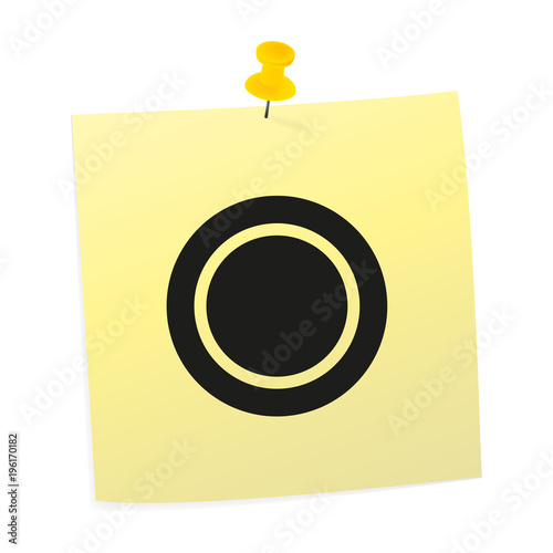 Notizzettel gelb - Geschirr