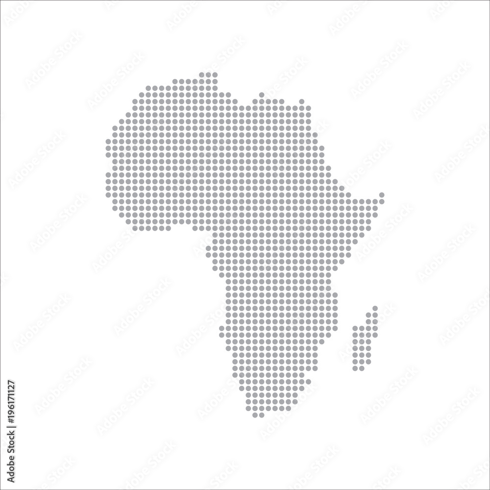 Dots Grey Map Africa , Illustration
