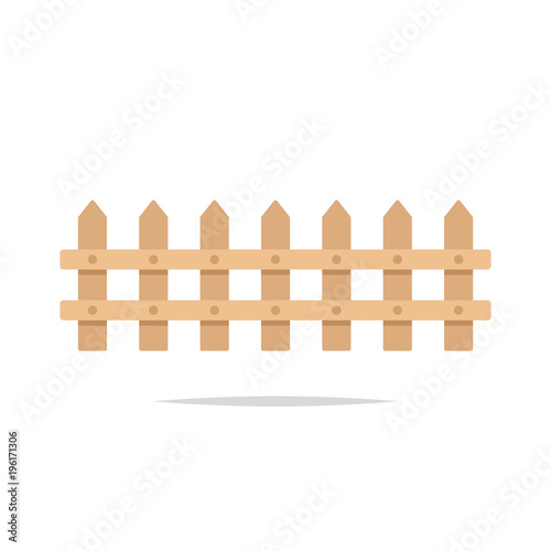 Wooden fence vector isolated