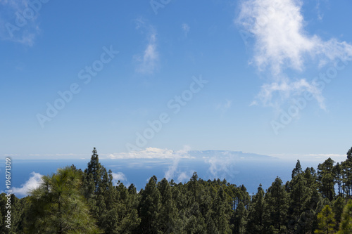 Landscape at the volcano route hiking trail near Los Canarios ( Region Fuencaliente de La Palma ) at La Palma / Canary Islands