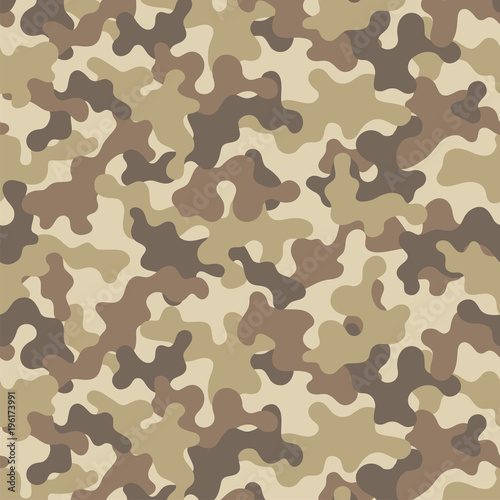 Camouflage seamless pattern. Trendy style camo, repeat print. Vector illustration.