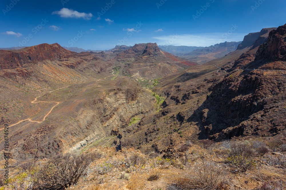 Nature and landscape of the Canary Islands - Mountains of Gran Canaria, Spain