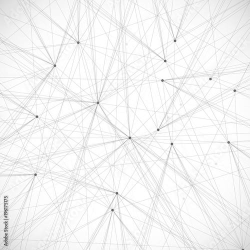 Grey graphic background illustration dots with connections for your design