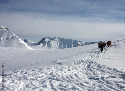 Ski resort Gudauri in Georgia Caucasus mountains