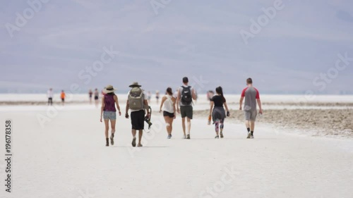 People walking in the Badwater Basin