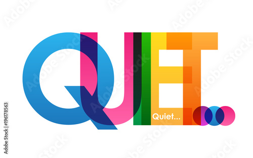 QUIET Colourful Letters Icon