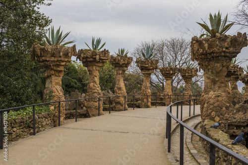 Park guell colors in Barcelona, Spain.