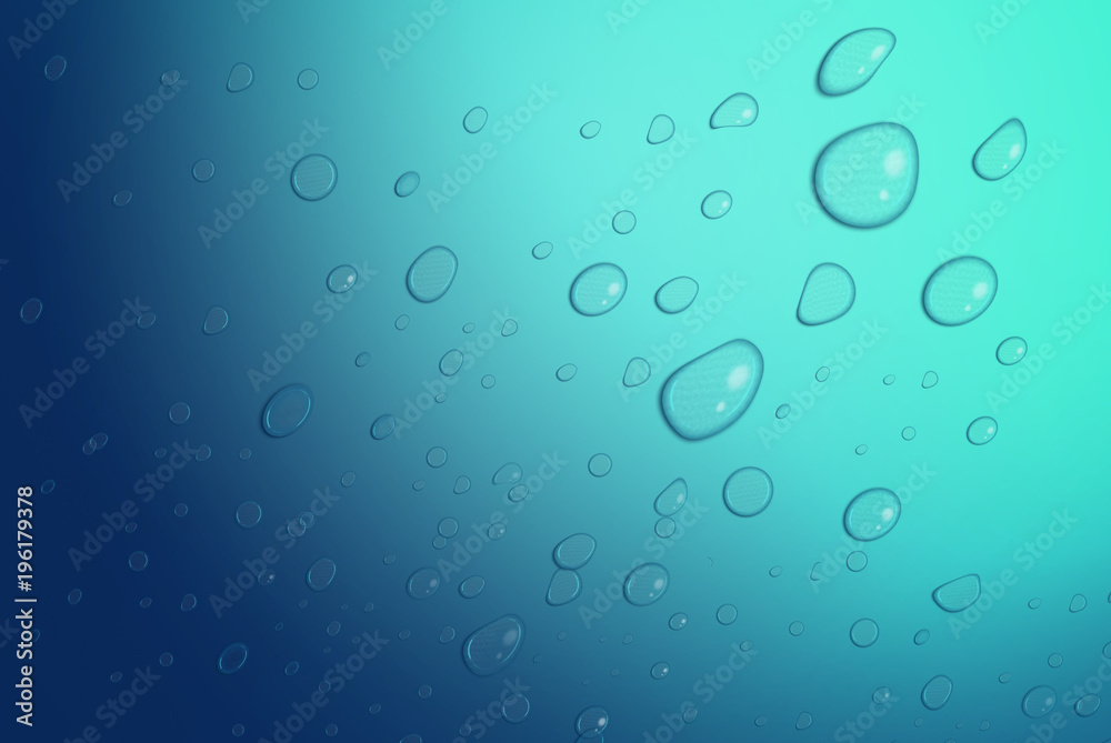 Blue tone water drop background