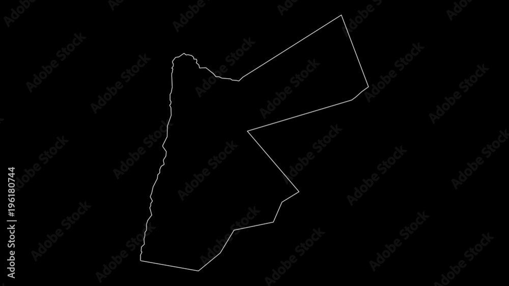 Jordan map outline animation Jordan map outline animation