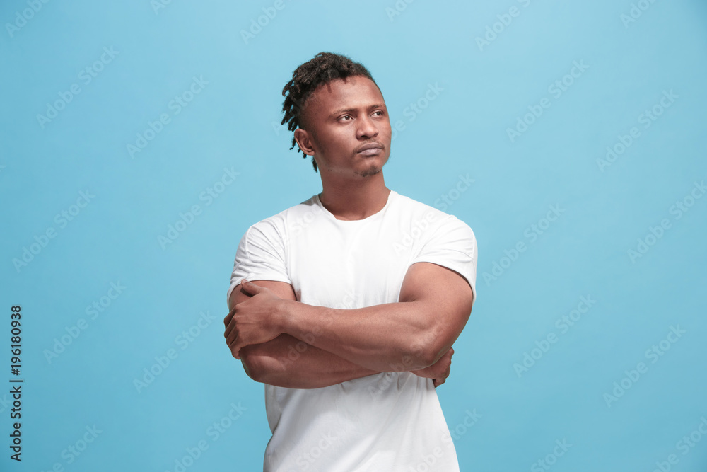 Young serious thoughtful Afro-American businessman. Doubt concept. Young serious thoughtful Afro-American businessman. Doubt concept.