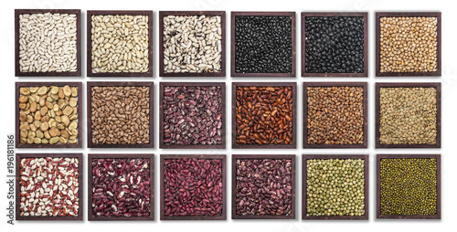 Multicolored beans in bowl © AlenKadr