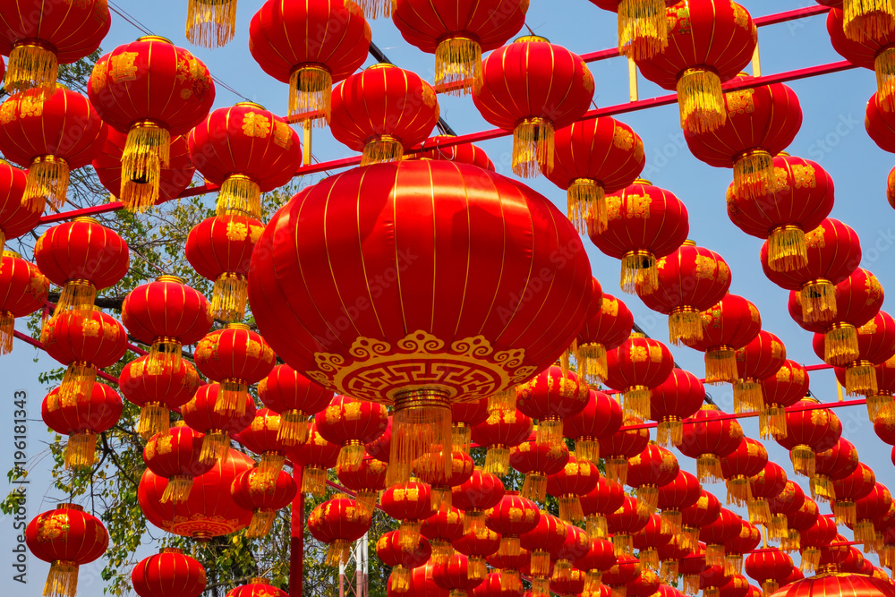 Chinesische Lampions Stock-Foto | Adobe Stock
