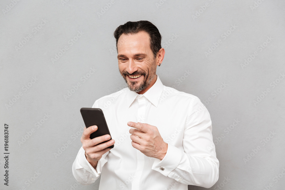 Portrait of a happy mature man dressed in shirt Portrait of a happy mature man dressed in shirt